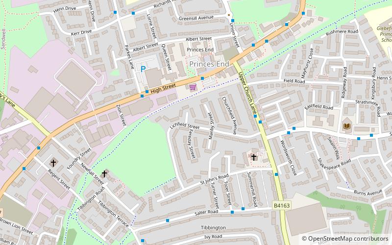 Wednesbury Oak Loop location map