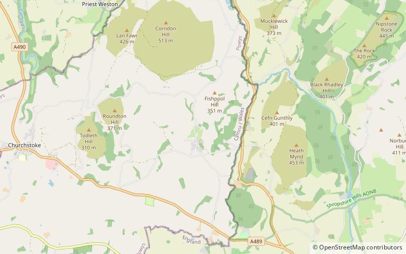 Hyssington location map