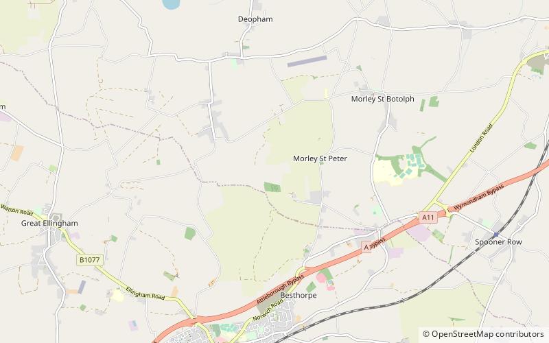 morley old hall wymondham location map