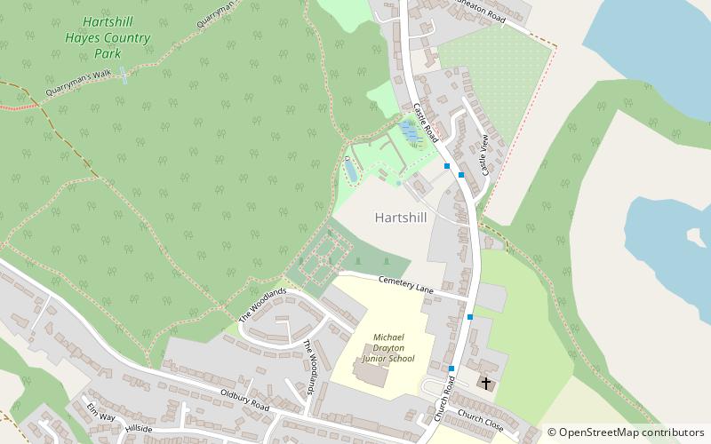 Hartshill Castle location map