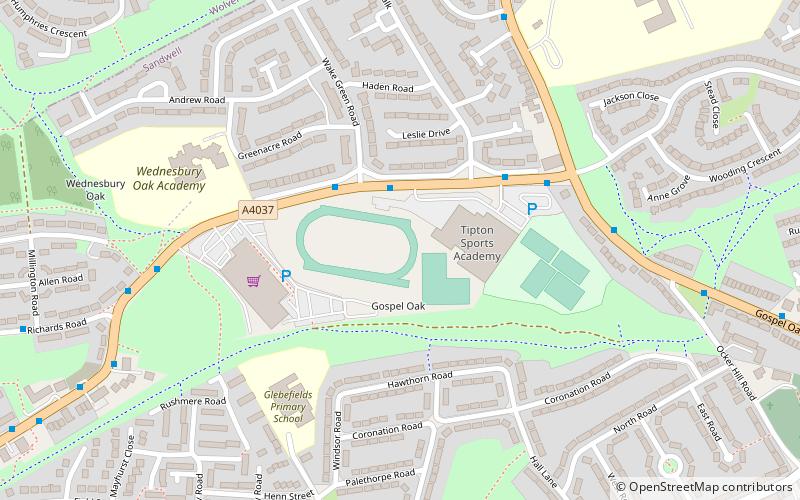 Tipton Sports Academy location map