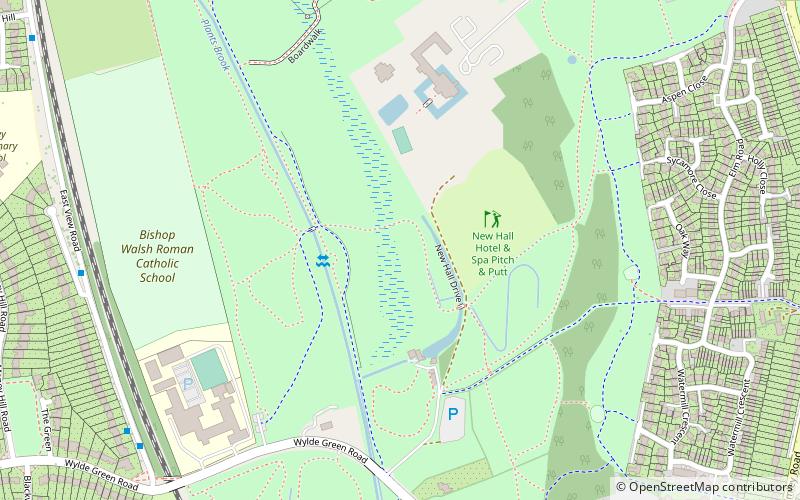 New Hall Valley Country Park location map