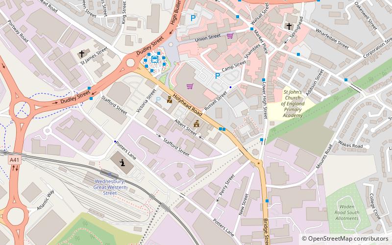 Wednesbury Town Hall location map