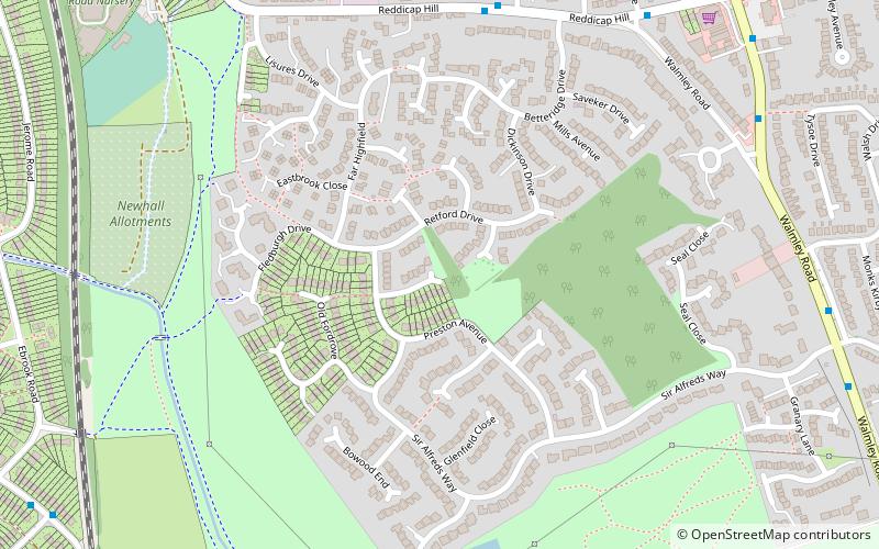 New Hall Estate location map