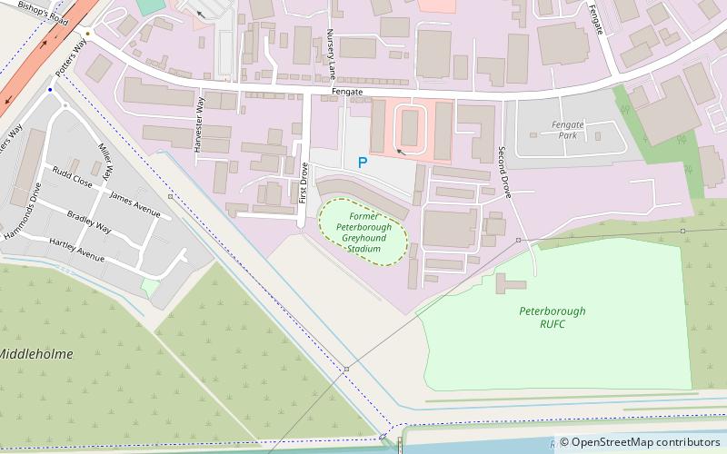 Peterborough Greyhound Stadium location map