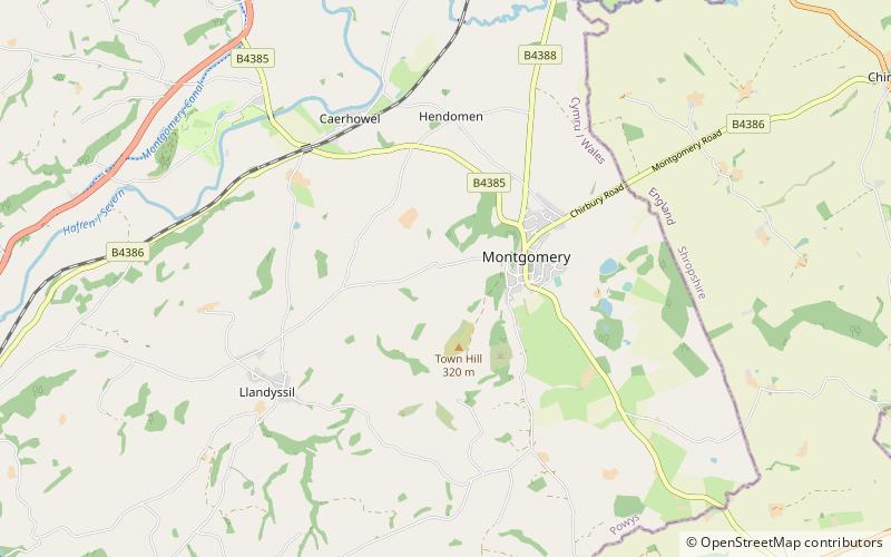 Ffridd Faldwyn location map
