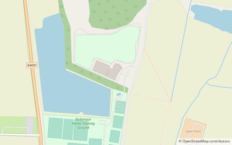 Bodymoor Heath Training Ground location map