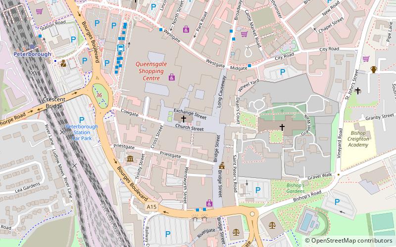 Peterborough Guildhall location map