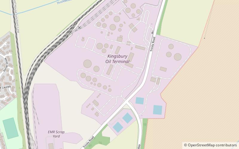 Kingsbury Oil Terminal location map
