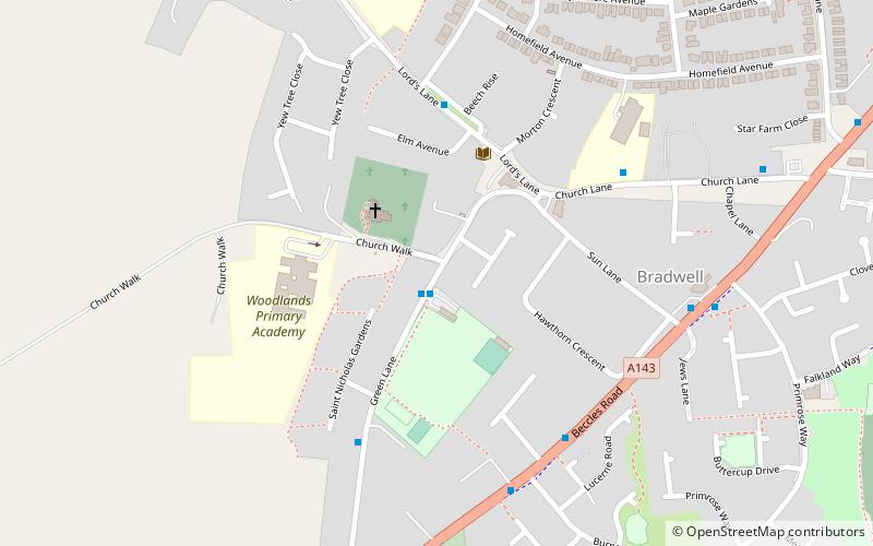 Bradwell location map