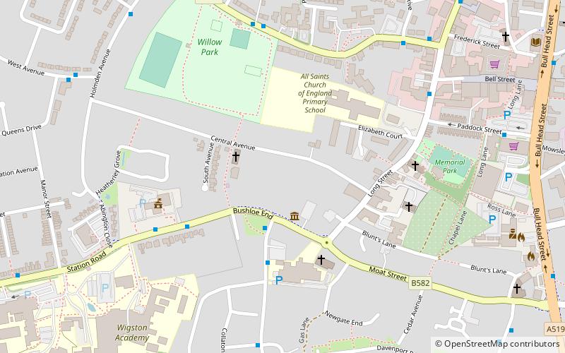 Wigston Magna location map