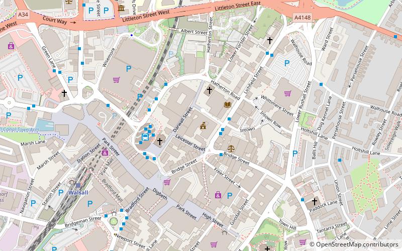 Walsall Town Hall location map