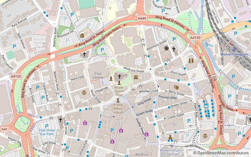 st peters wolverhampton location map