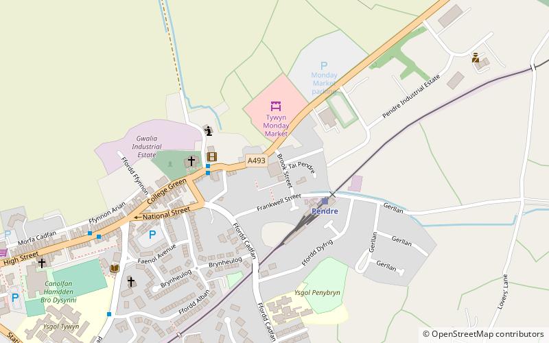 Neuadd Pendre Tywyn location map