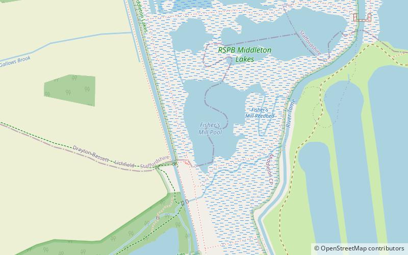 Middleton Lakes RSPB reserve location map