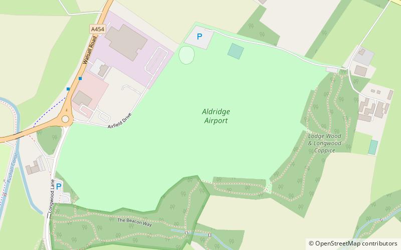 Aldridge Airport location map