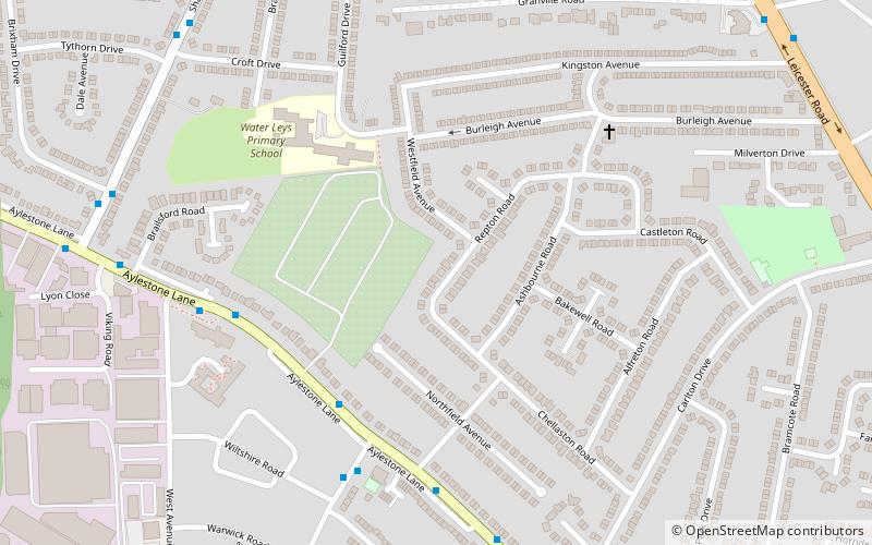Wigston Fields location map