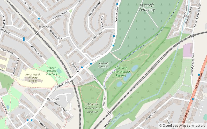 ryecroft walsall location map