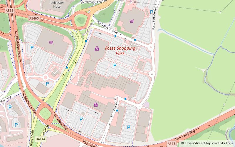 Fosse Shopping Park location map