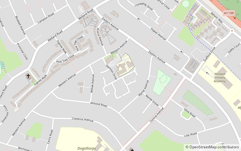 john mansfield school peterborough location map