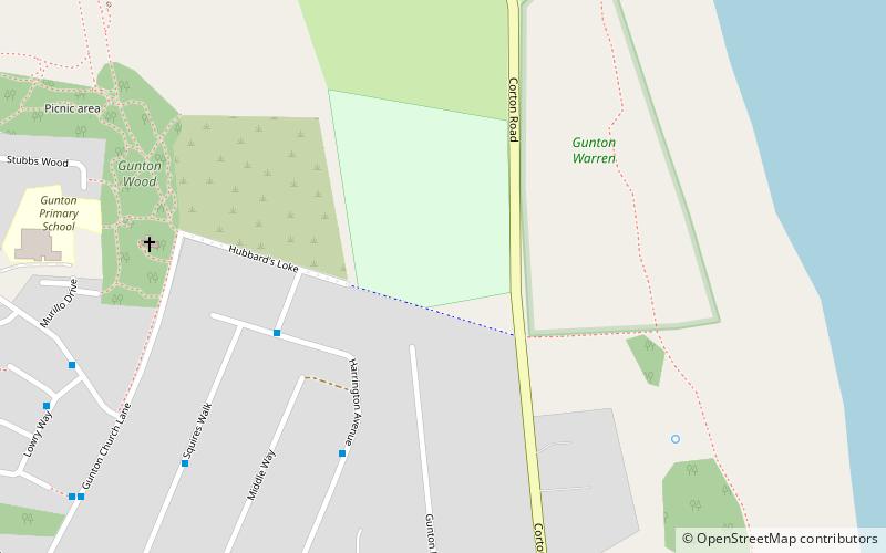 Gunton location map
