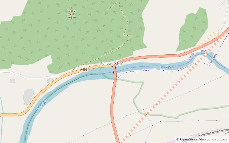 Pont ar Dyfi location map