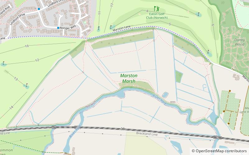 Marston Marsh location map