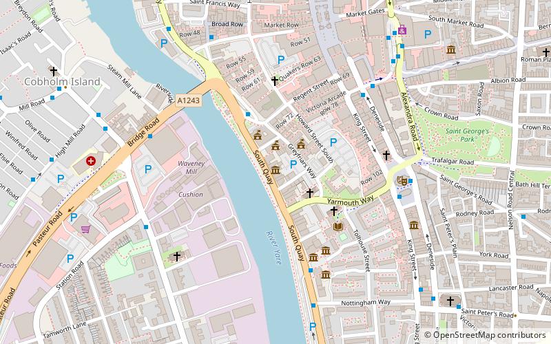 Elizabethan House Museum location map