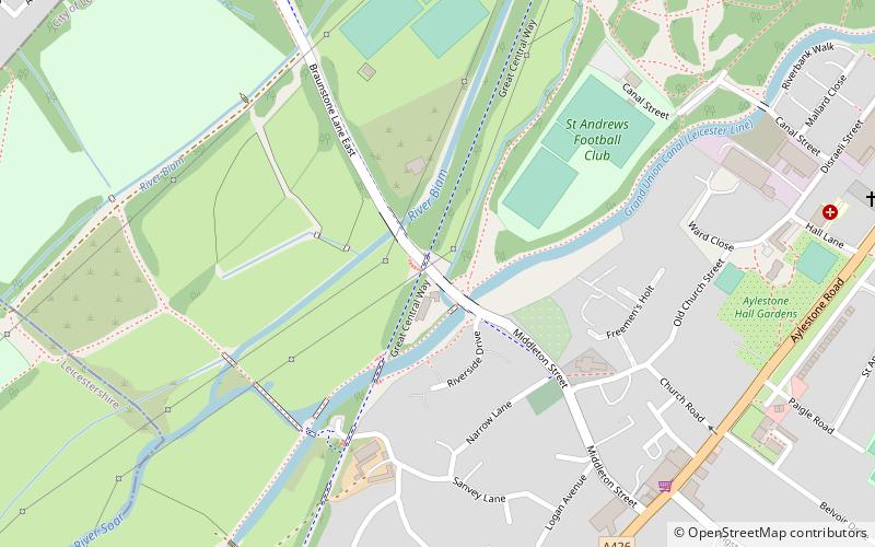 Aylestone Meadows location map