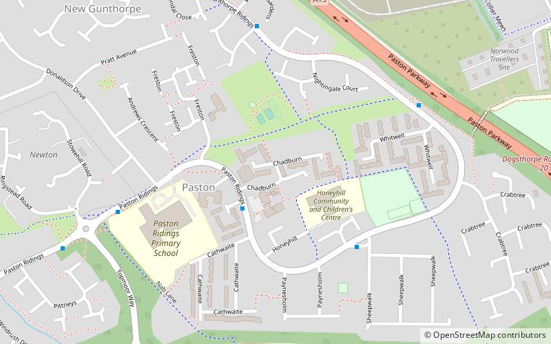 paston peterborough location map