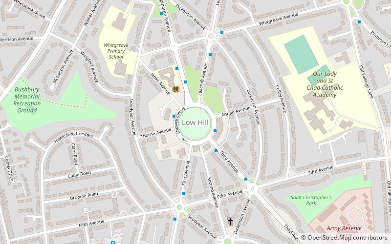 low hill wolverhampton location map