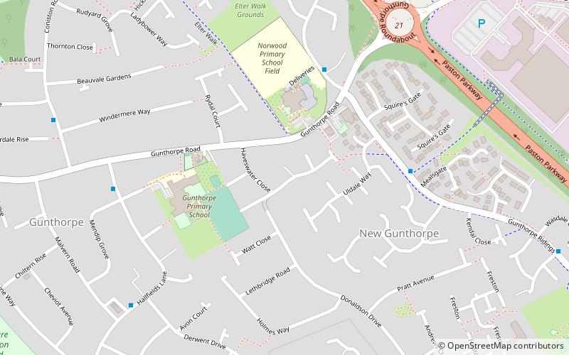 gunthorpe peterborough location map