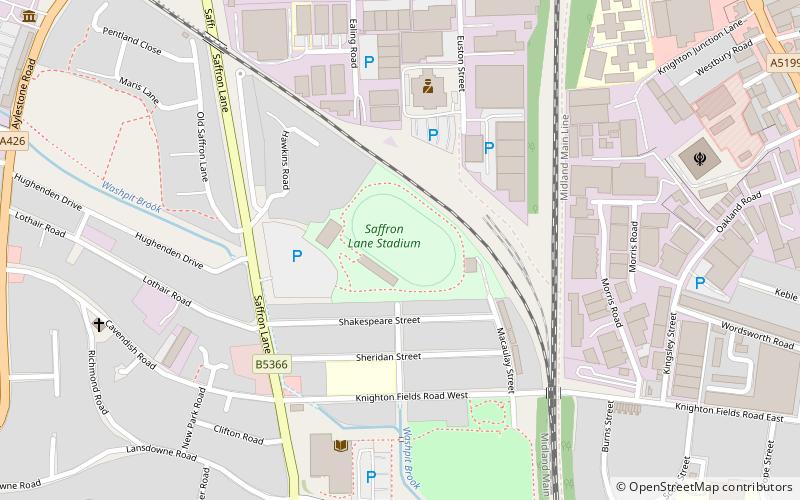 Saffron Lane sports centre location map