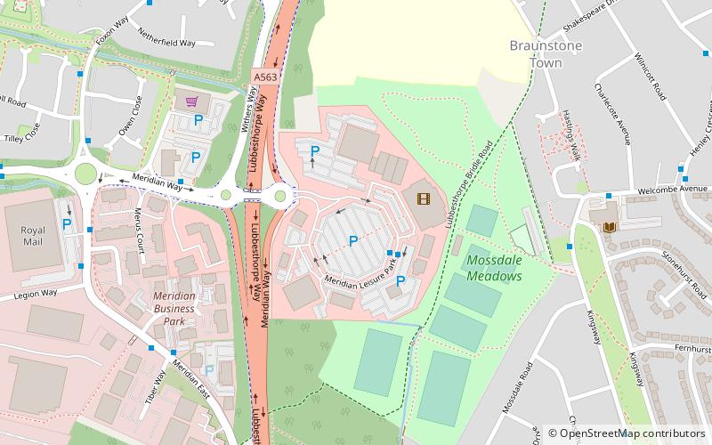Meridian Leisure Park Leicester location map