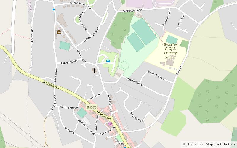 birchmeadow playing fields broseley location map