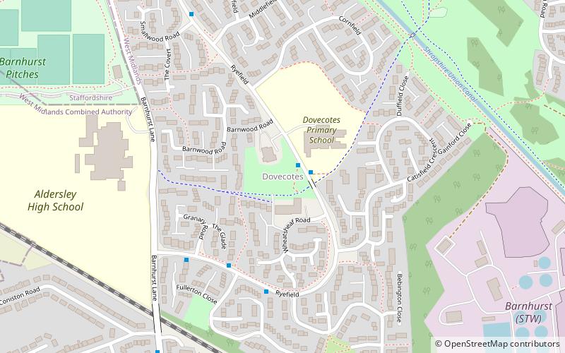 dovecotes wolverhampton location map