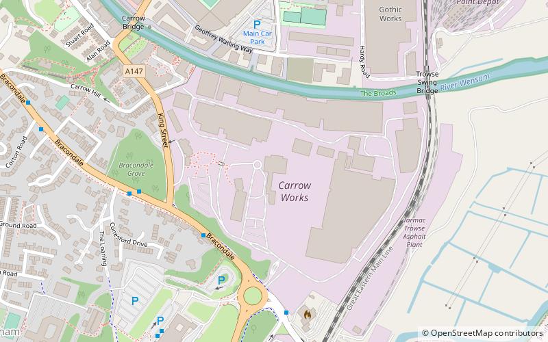Carrow Abbey location map