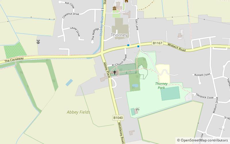 Thorney Abbey location map