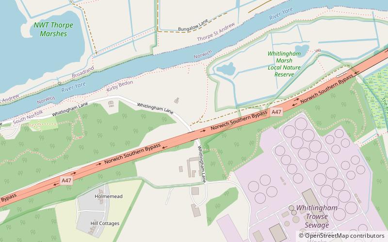 Whitlingham Marsh location map