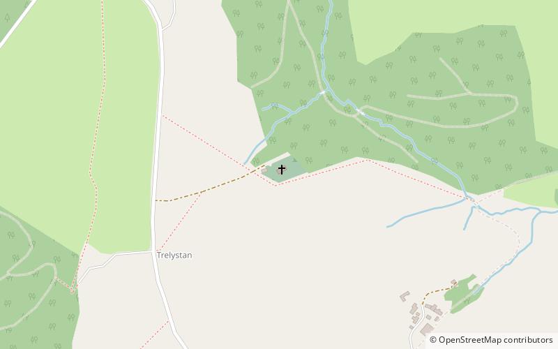 Trelystan location map
