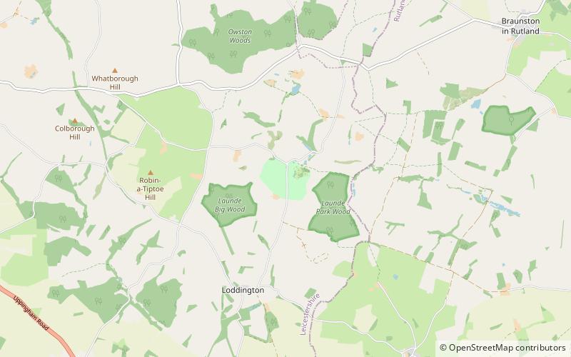 Launde Priory location map