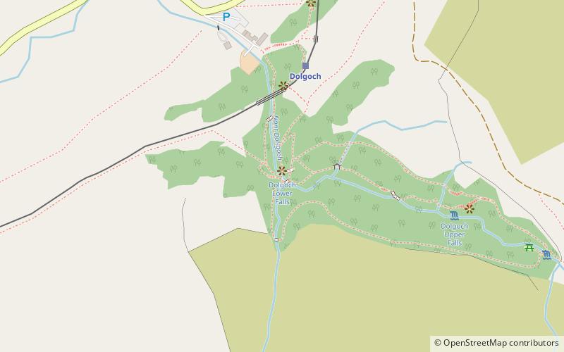 Dolgoch Falls location map
