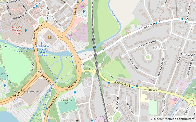 Bolehall Viaduct location map