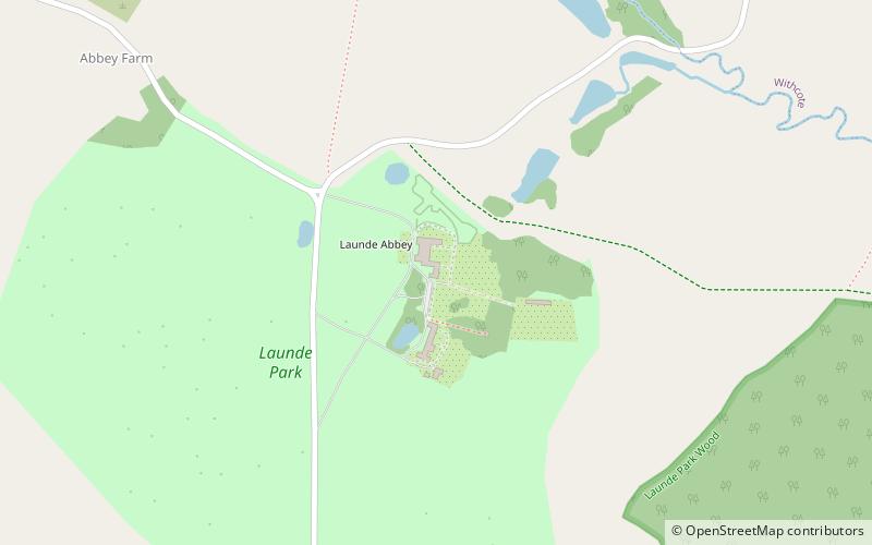 Launde Abbey location map