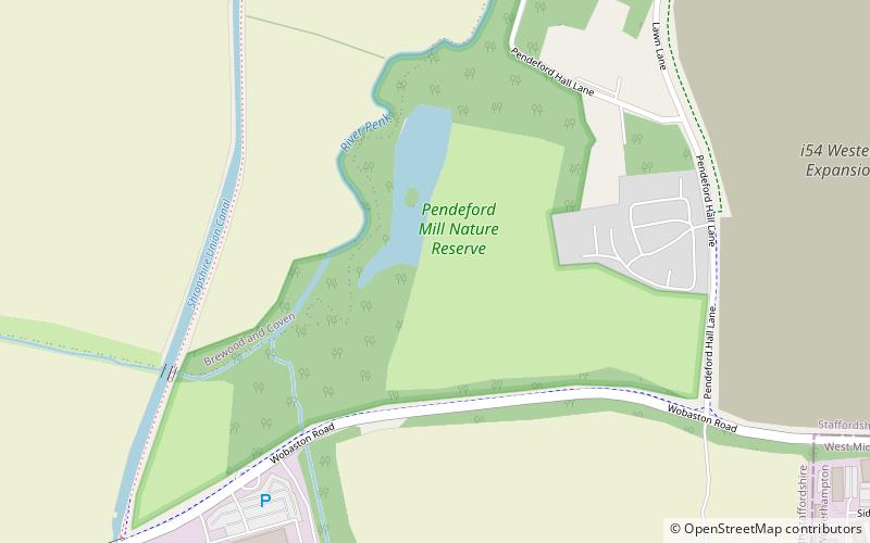 Pendeford Mill Nature Reserve location map
