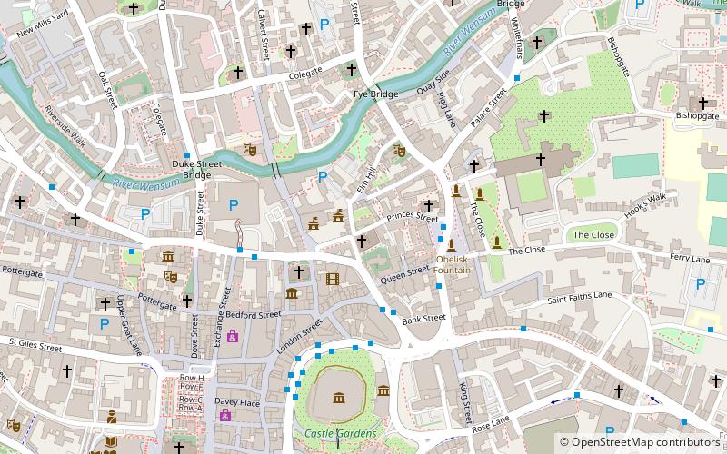 Hungate Medieval Art location map