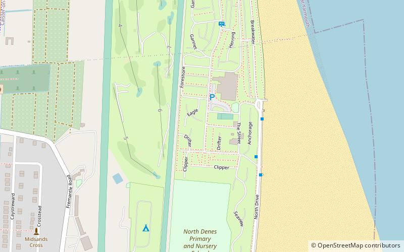 great yarmouth north denes location map