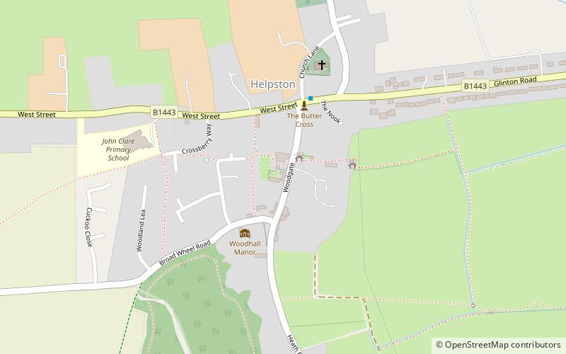 John Clare Cottage location map