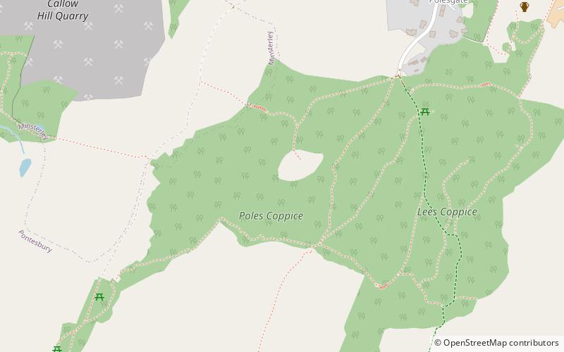 Poles Coppice countryside site location map