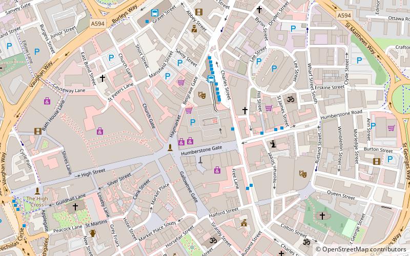 Haymarket Leicester location map